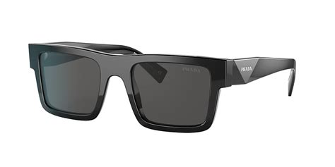 Prada PR 19WS 52 Dark Grey & Black Sunglasses .